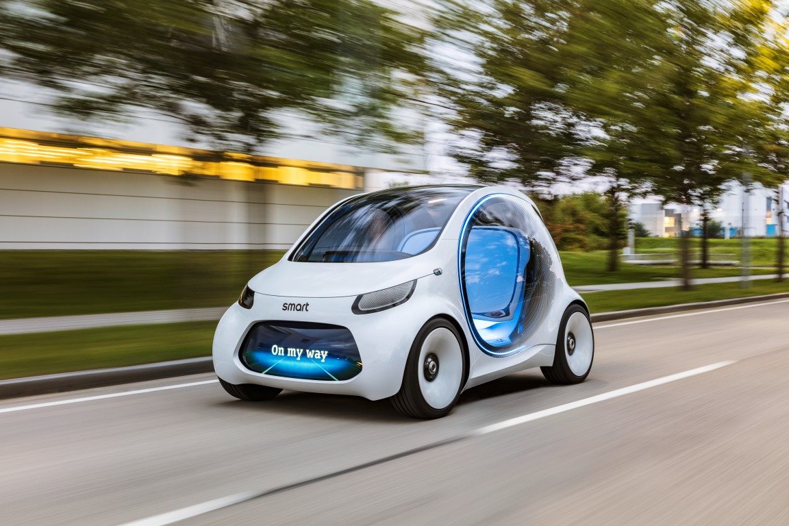 Autonomes Konzeptfahrzeug smart vision EQ fortwo - So sieht das Carsharing der Zukunft aus