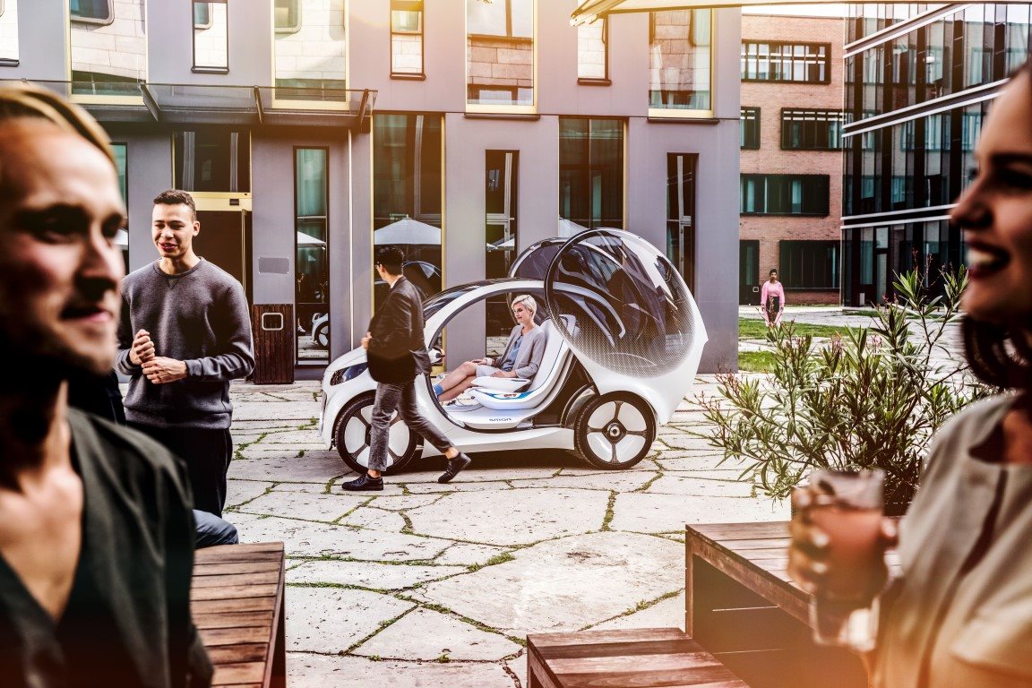 Autonomes Konzeptfahrzeug smart vision EQ fortwo - So sieht das Carsharing der Zukunft aus