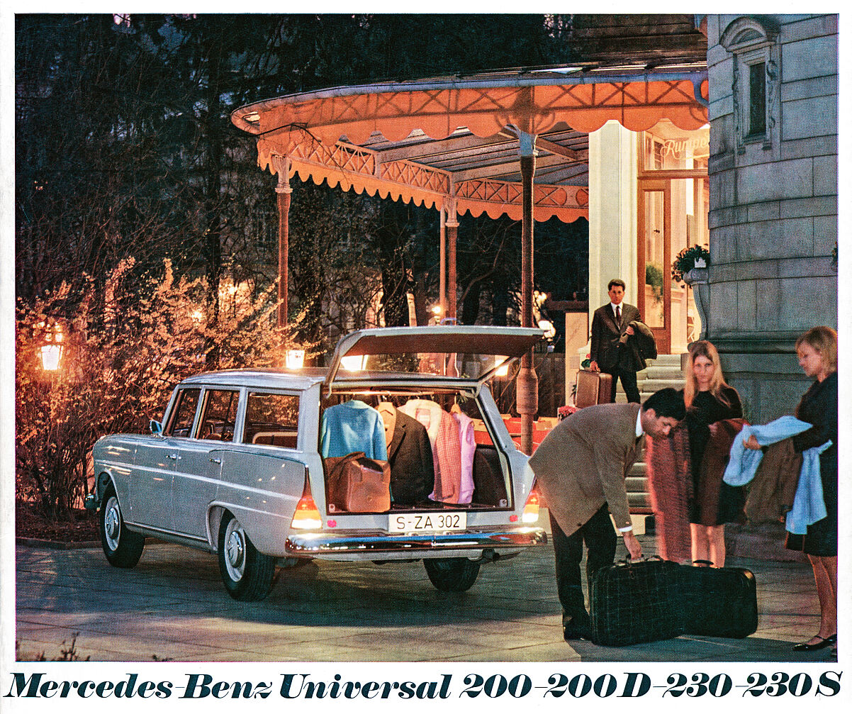 Mercedes-Benz „Universal“ Kombilimousine, Aufbau von IMA aus Belgien. Motiv aus dem Jahr 1966. 