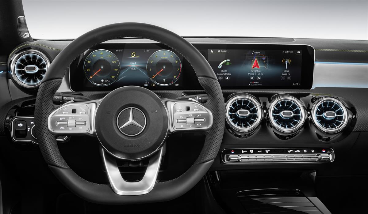 Luxus Blende passt für Mercedes A Klasse W177 Mittelkonsole Abdeckung Rahmen